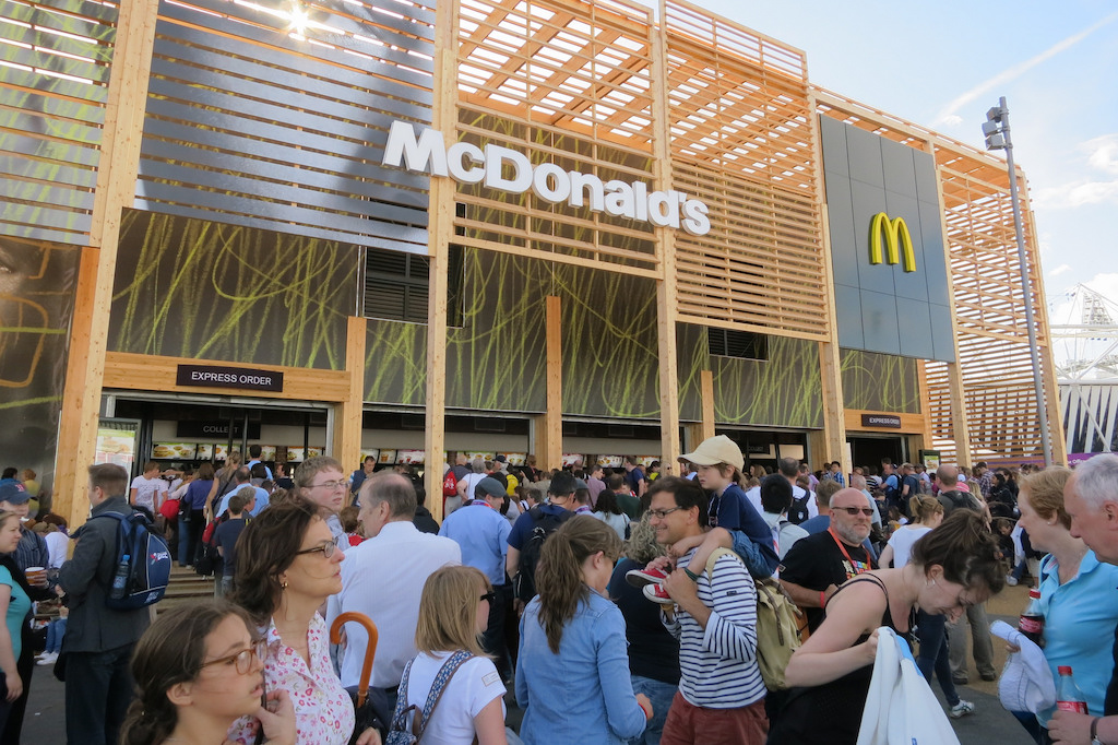A pop-up McDonald's at London's Olympic Park during the 2012 games. - Brian Holsclaw / <a href='https://www.flickr.com/photos/brianholsclaw/7784134714/'>Flickr</a>