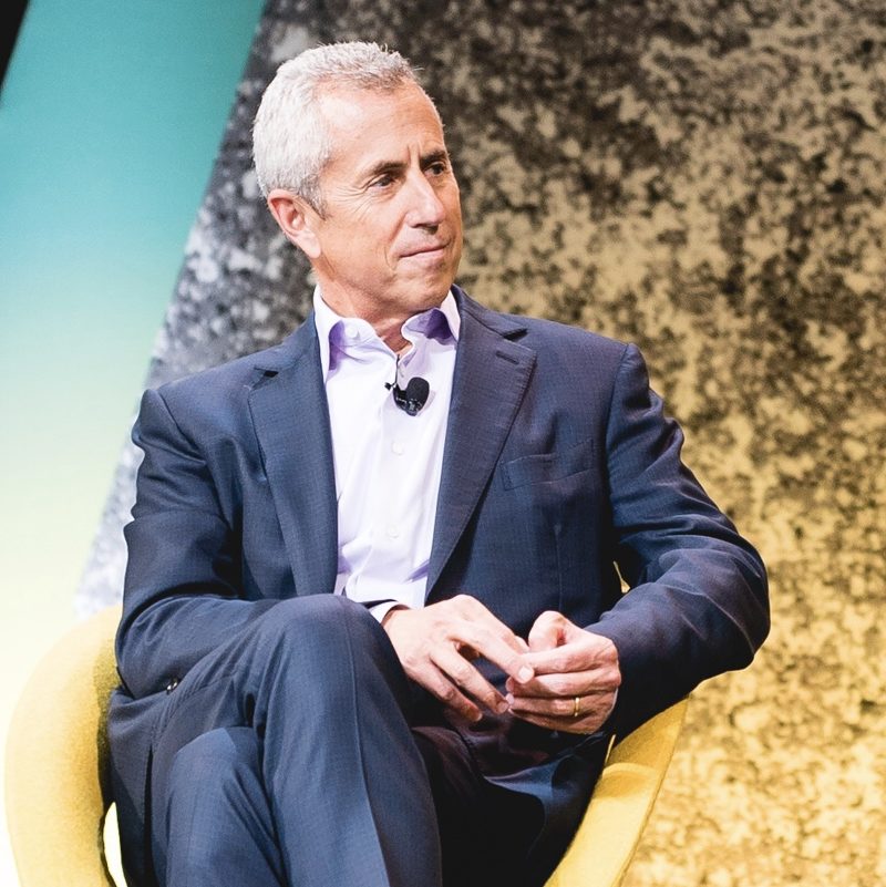 Danny Meyer, CEO of Union Square Hospitality Group, speaks onstage at Skift Global Forum 2017. / Skift