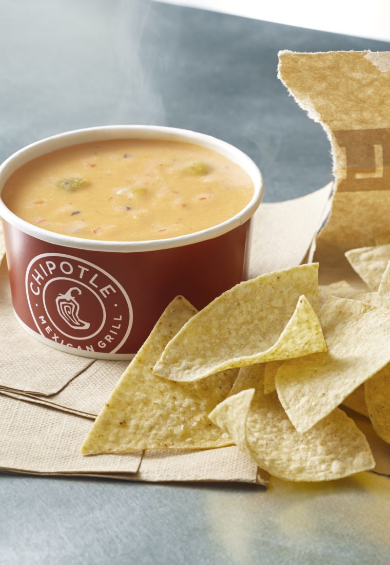 Chipotle's new queso product has let to strong reactions on social media. / Chipotle