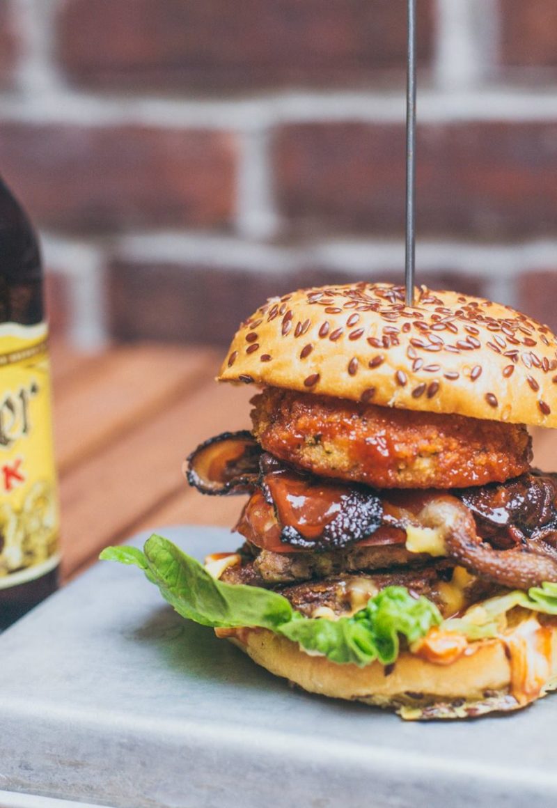Bareburger has offered the vegan Impossible Burger at many of its locations, but will open a standalone vegan concept next year. (The burger above is not vegan.) / <a href='https://www.facebook.com/Bareburger/photos/a.160588017345740.41622.159246034146605/1700572696680590/?type=3&theater'>Bareburger Facebook</a>