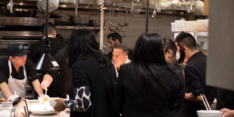 New York's Masa serves one of the city's most expensive tasting menus, but that doesn't make it immune to FDA regulation. Pictured is the kitchen at Masa. / Masa
