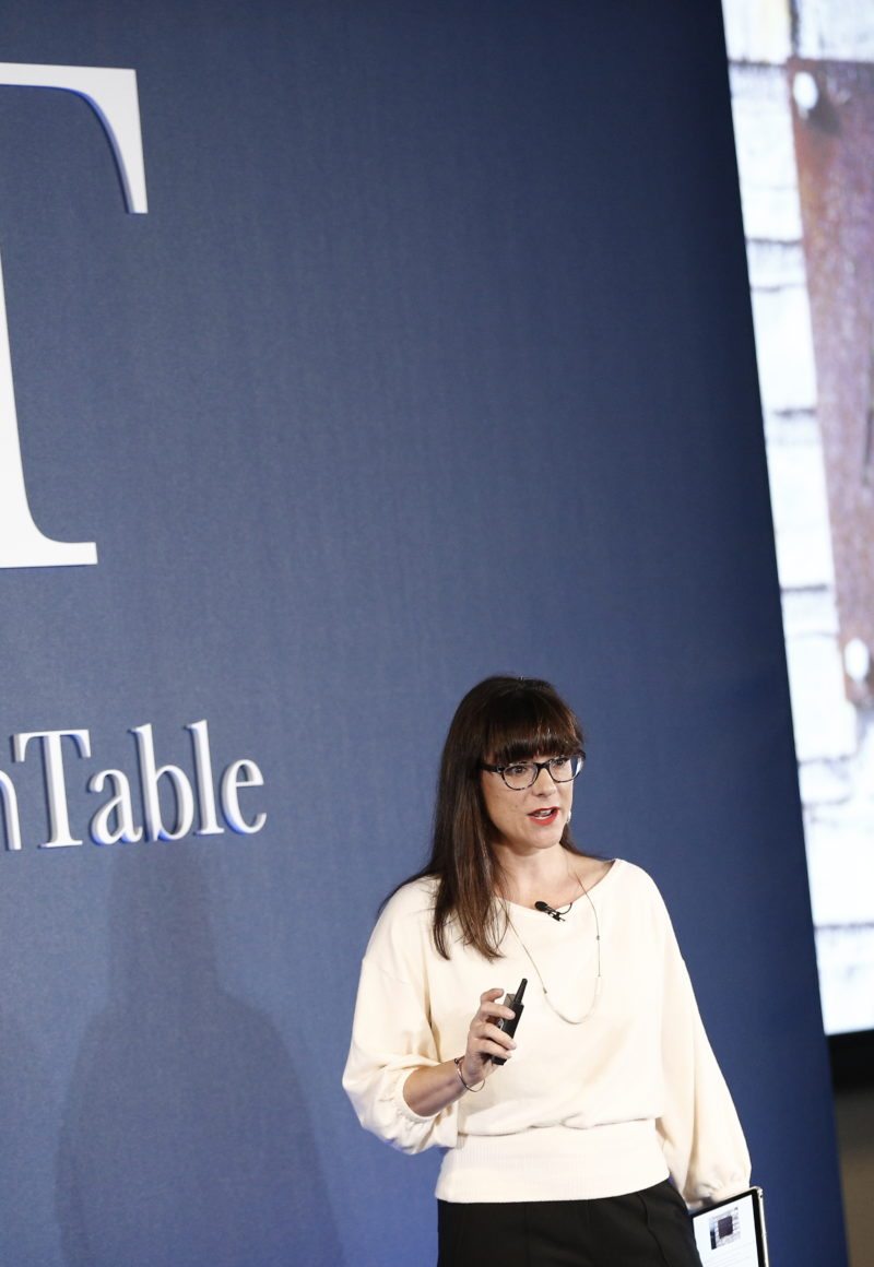 Ideo’s Meija Jacobs speaking at the third annual TechTable Summit, October 17, 2017 in New York - Brian Ach / TechTable