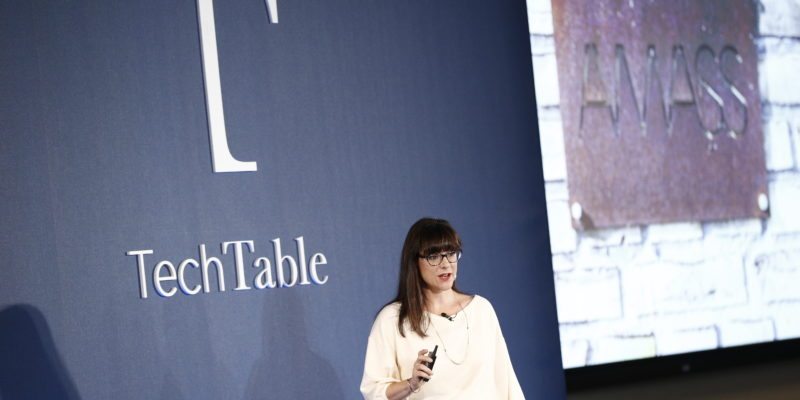 Ideo’s Meija Jacobs speaking at the third annual TechTable Summit, October 17, 2017 in New York - Brian Ach / TechTable