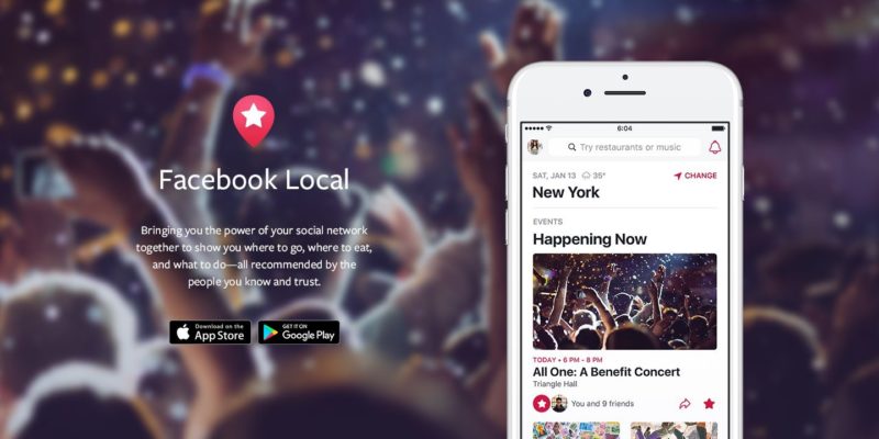 Facebook's new Local product is aimed at discover as done by Foursquare, Google Places, and others. / Facebook