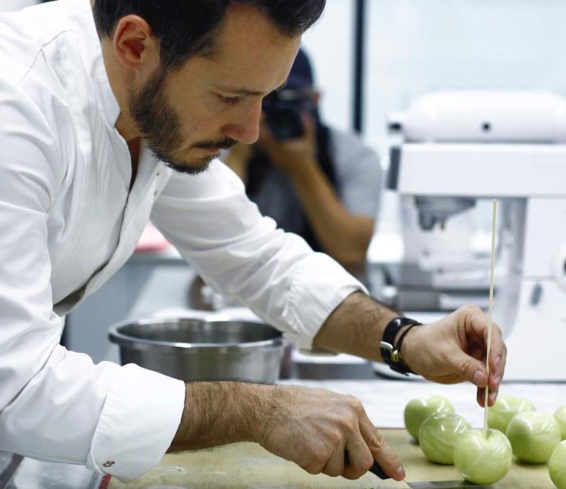 Chef Cédric Grolet in his kitchen at le Meurice in Paris. / <a href='https://www.instagram.com/cedricgrolet/?hl=en'>Instagram</a>