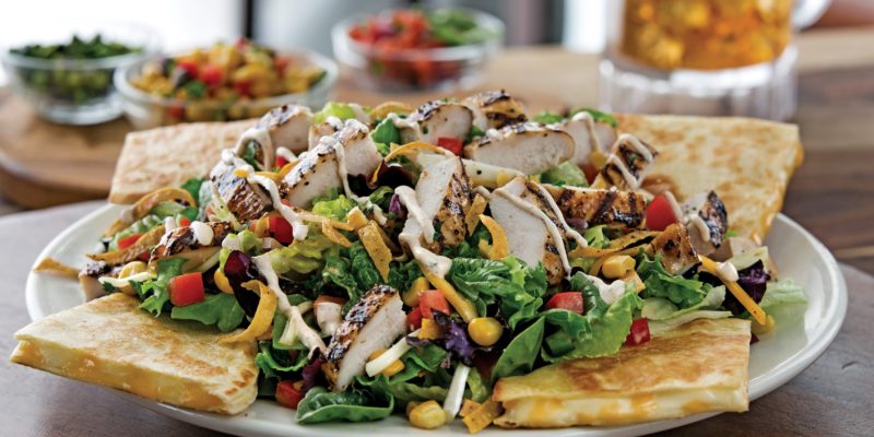 One of Chili's new-ish menu items, the Quesadilla Explosion Salad. / Brinker International