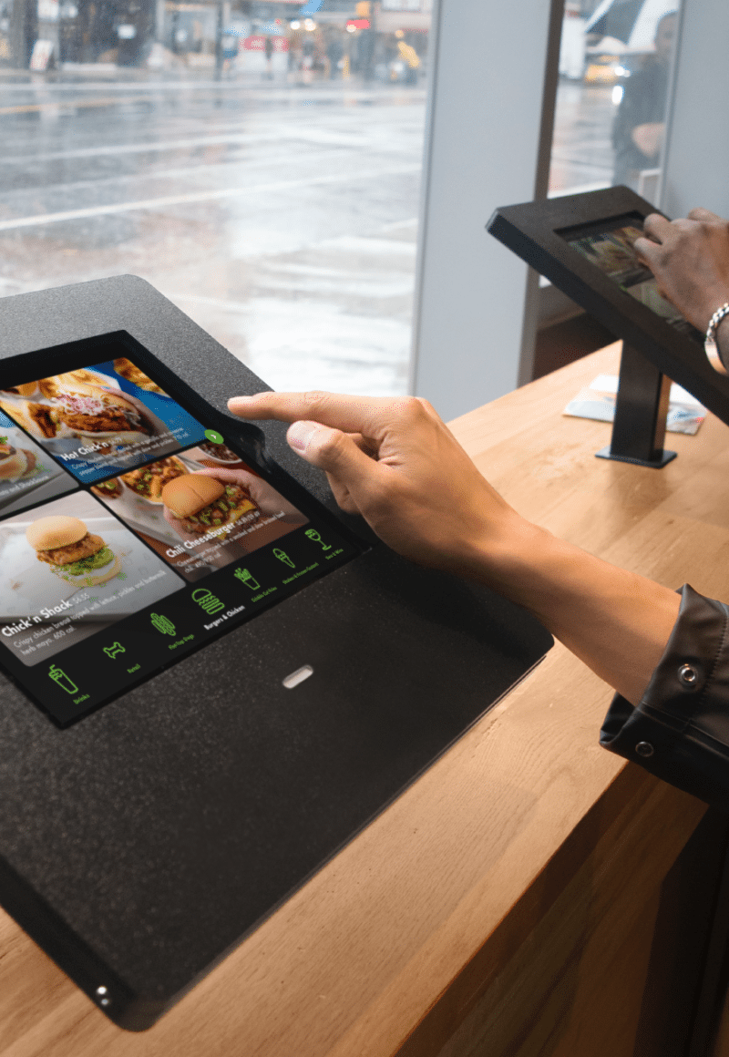 Self-service ordering tablets at a Shake Shake in New York City. / Shake Shack