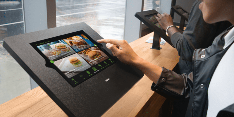 Self-service ordering tablets at a Shake Shake in New York City. / Shake Shack