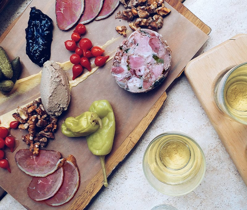Charcuterie and cider tasting at Spirit Tree Estate Cidery in Headwaters, Ontario. - Agatha Podgorski, Culinary Tourism Alliance