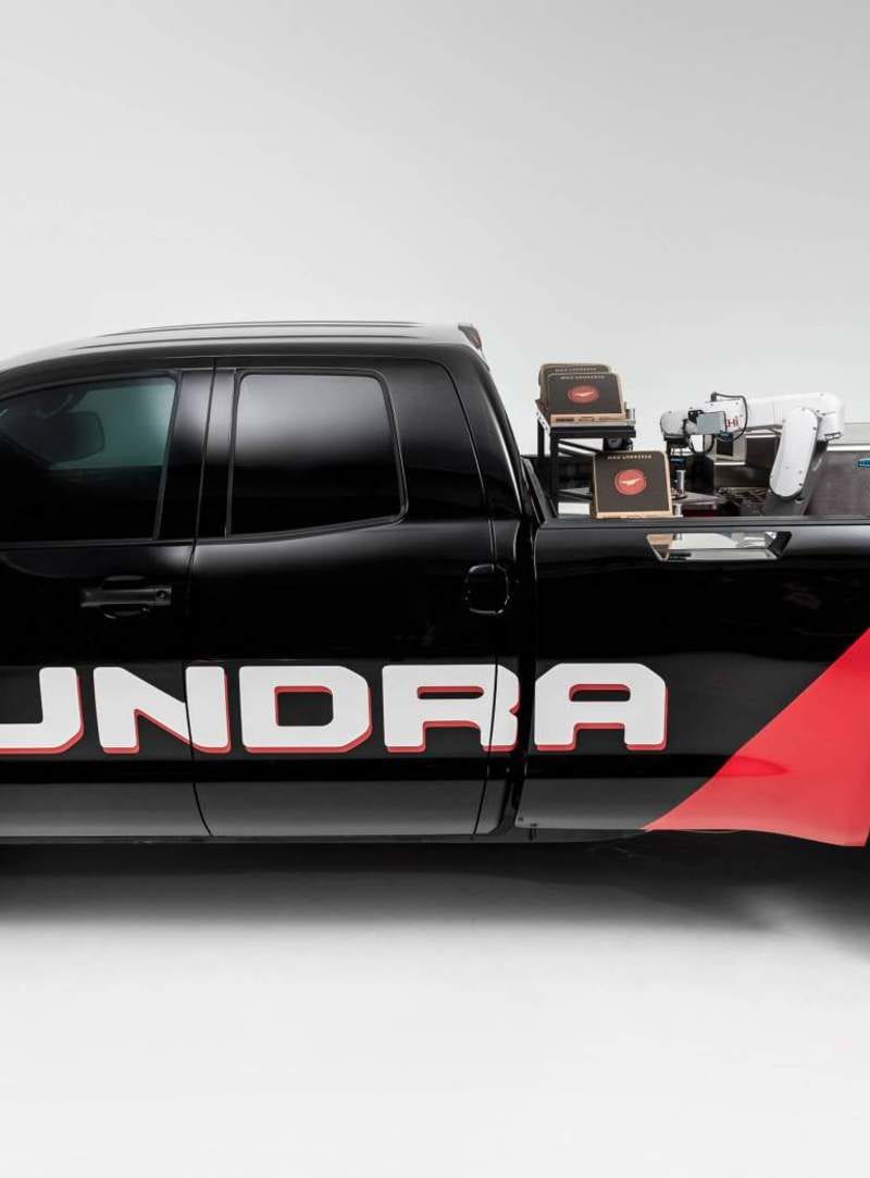 A promotional image of Pizza Hut and Toyota's proposed pizza-making Tundra. / Pizza Hut