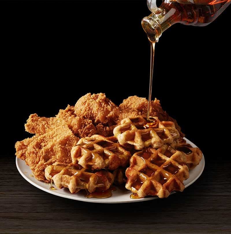 KFC's chicken and waffles were a limited time offer launched and marketed by the brand last year, with Zahumensky at the helm. / KFC