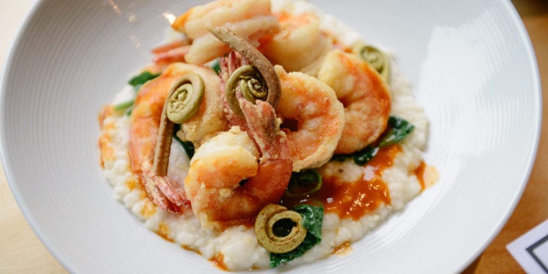 Shrimp and grits on the menu at Seattle's Junebaby. - Shannon Renfroe