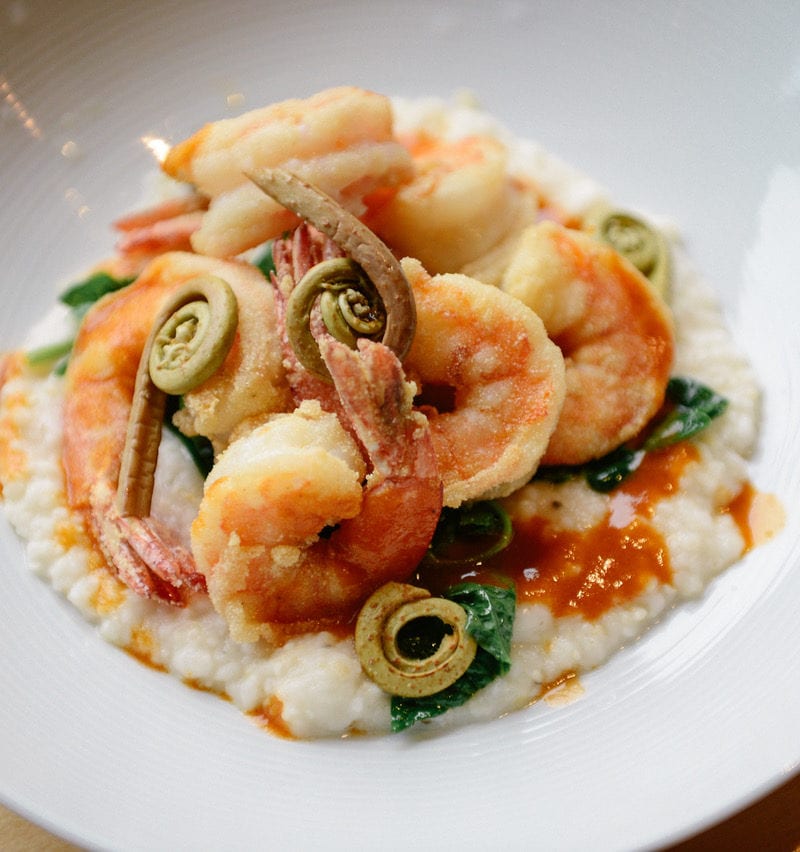 Shrimp and grits on the menu at Seattle's Junebaby. - Shannon Renfroe