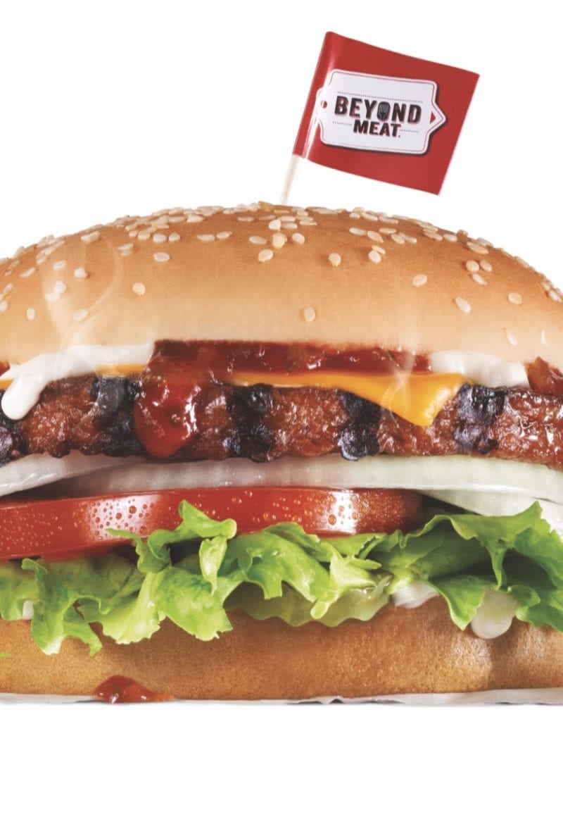 Carl Jr.'s new Beyond Meat burger. / Carl's Jr.