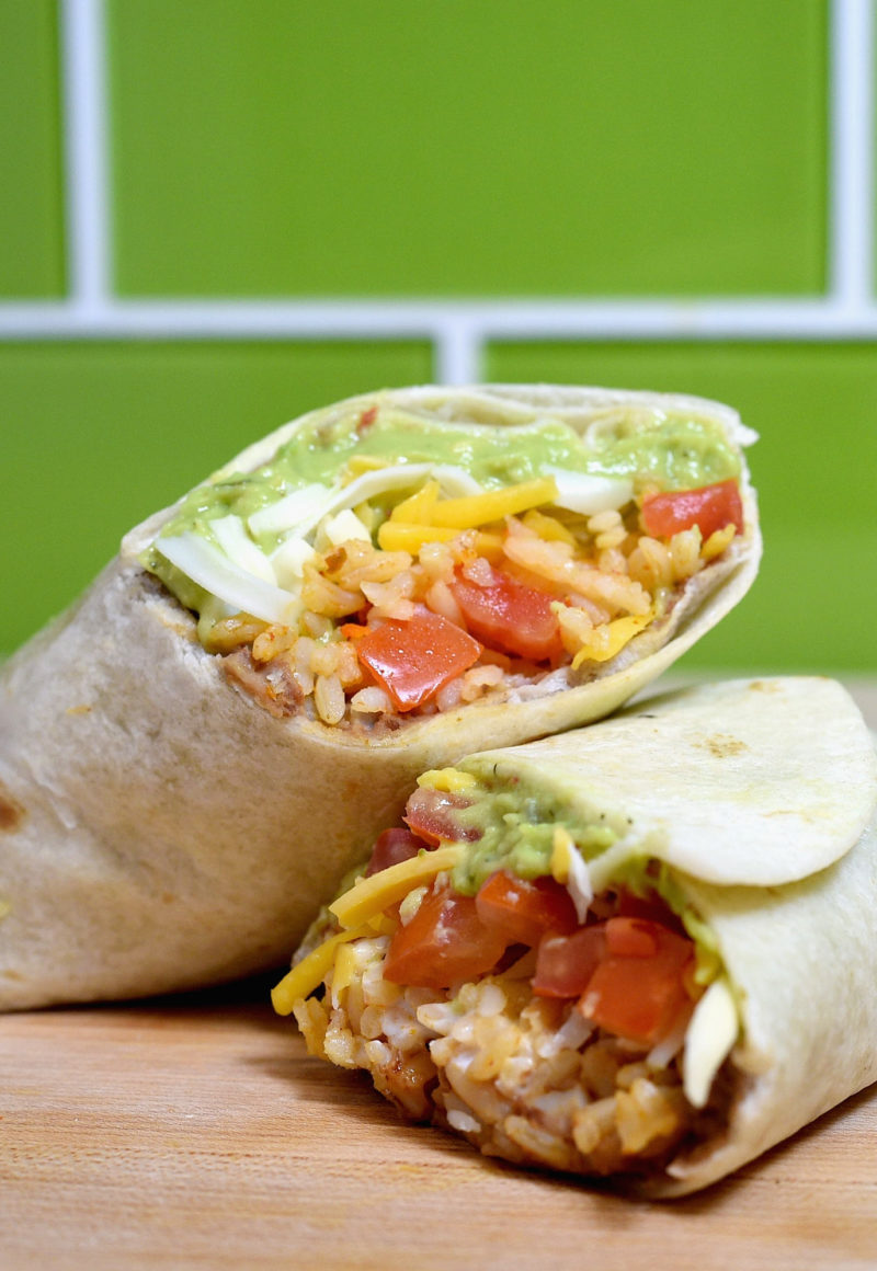 Taco Bell's seven-layer burrito, a popular vegetarian item on the chain's current menu. / Taco Bell