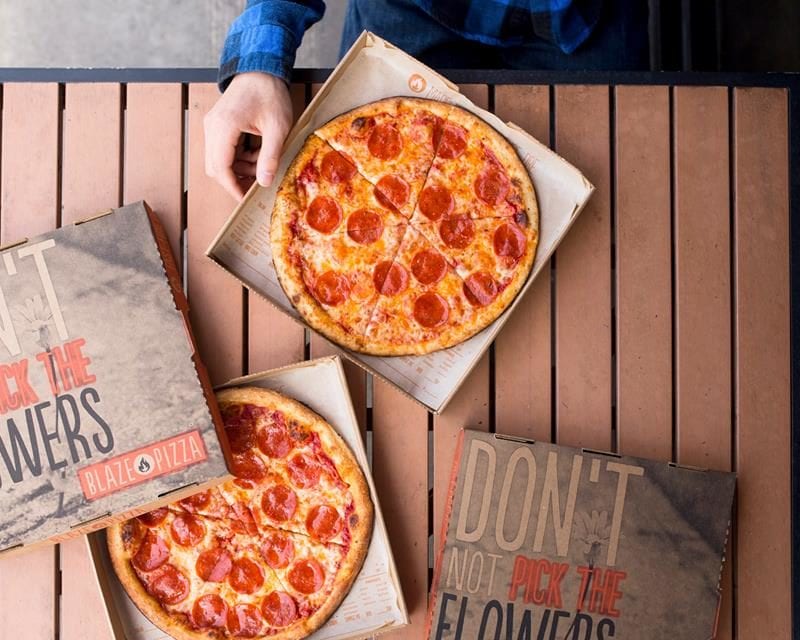 A promotional photo of Blaze Pizza's pepperoni pie. / Blaze Pizzas Facebook Page