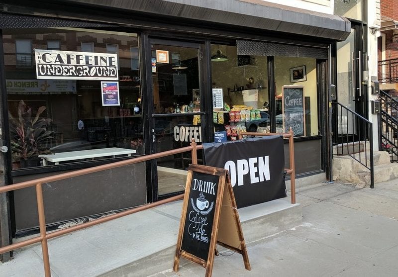 Caffeine Undergrounds storefront in Brooklyn, N.Y. / Caffeine Undergrounds Yelp Page
