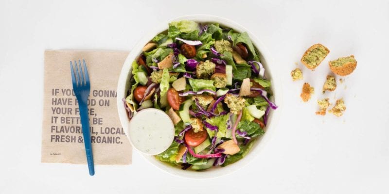 Just Salad is one of the first restaurants to leverage Grubhub and LevelUp's combined product offerings. / <a href='https://www.facebook.com/justsalad/photos/a.174994794393/10156483801294394/?type=3&theater'>Just Salad</a>