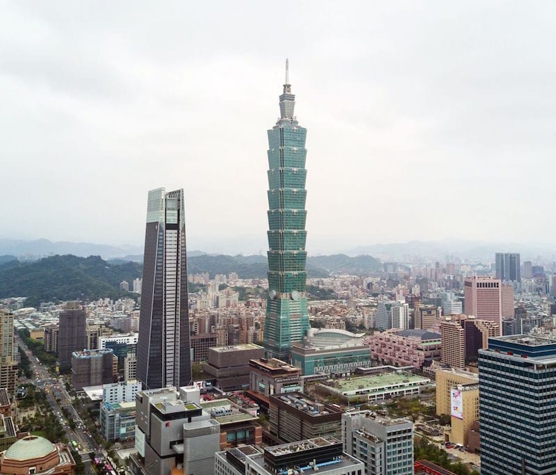 The Taipei 101 building, center, stands in Taipei. - Billy H.C. Kwok / Bloomberg